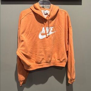 Nike Orange Oversized Hoodie with Long Sleeves